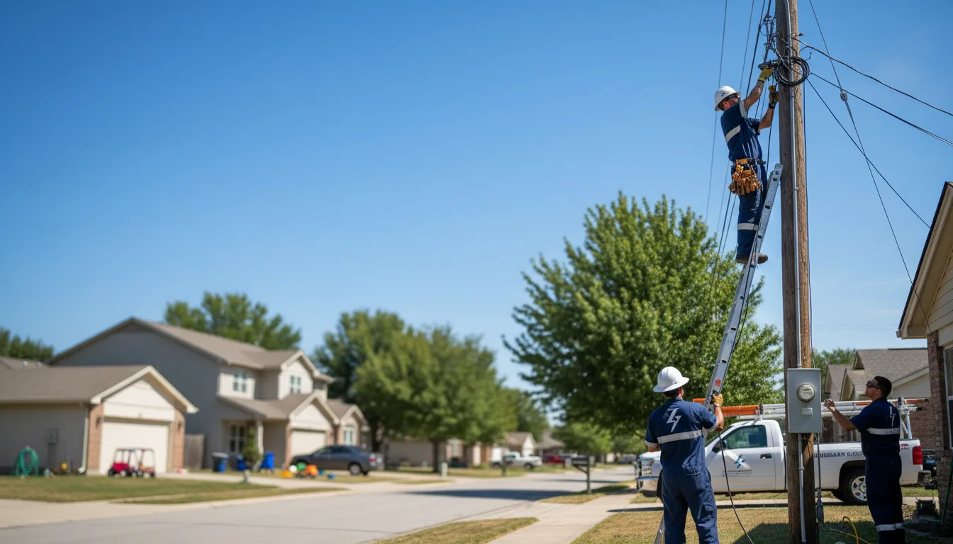 Residential electrician providing installation services in Crosby, TX